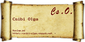 Csibi Olga névjegykártya